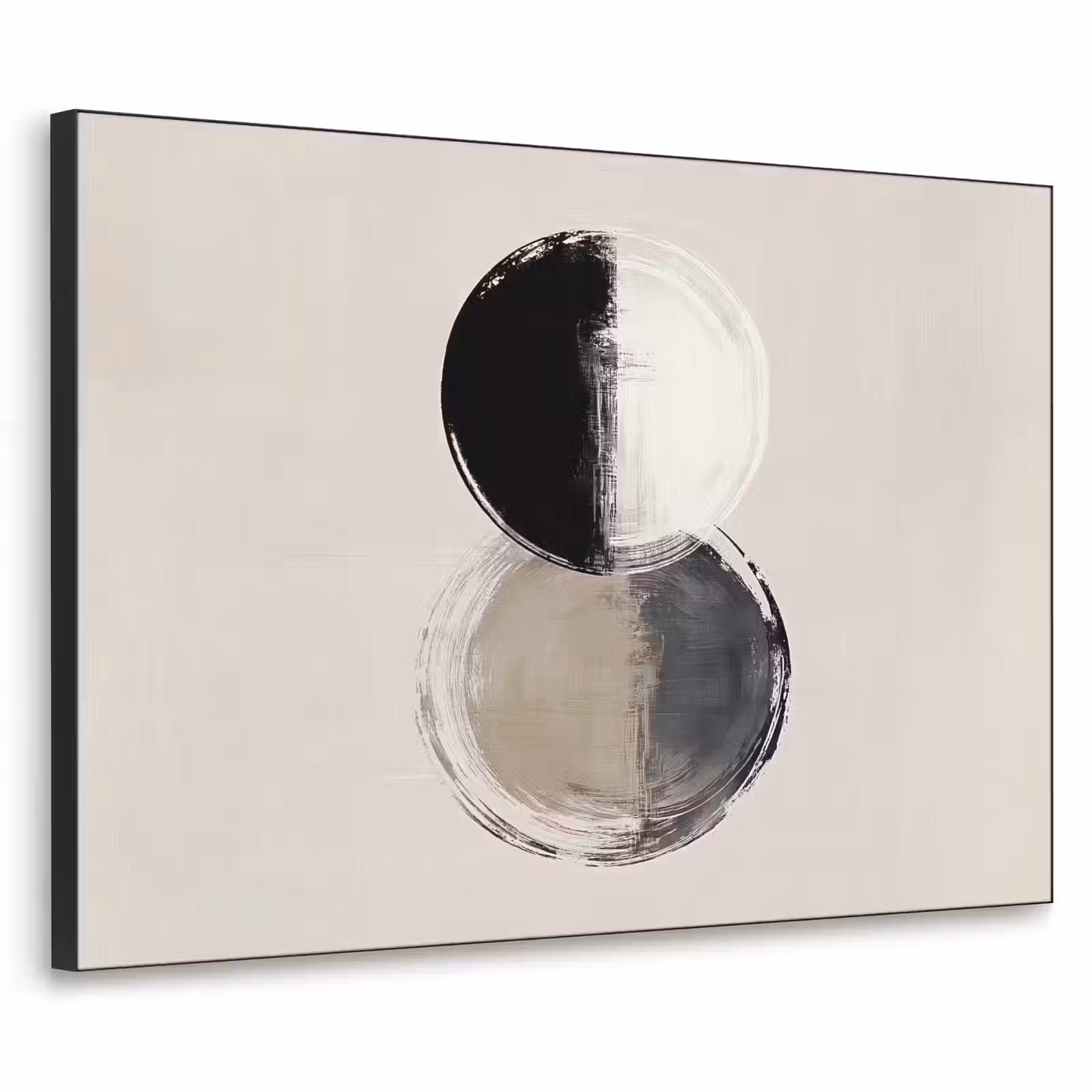 Art Frame - Cirkels - Strepen - Minimalistisch - Zwart — 1