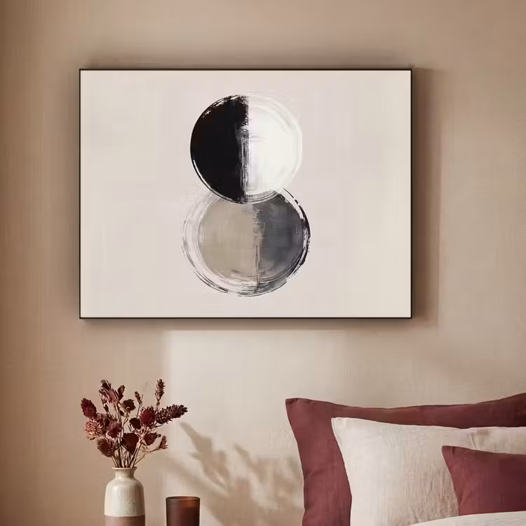 Art Frame - Cirkels - Strepen - Minimalistisch - Zwart — 3
