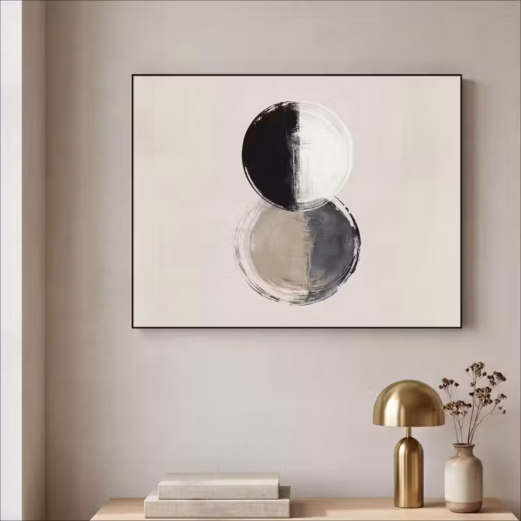 Art Frame - Cirkels - Strepen - Minimalistisch - Zwart — 5