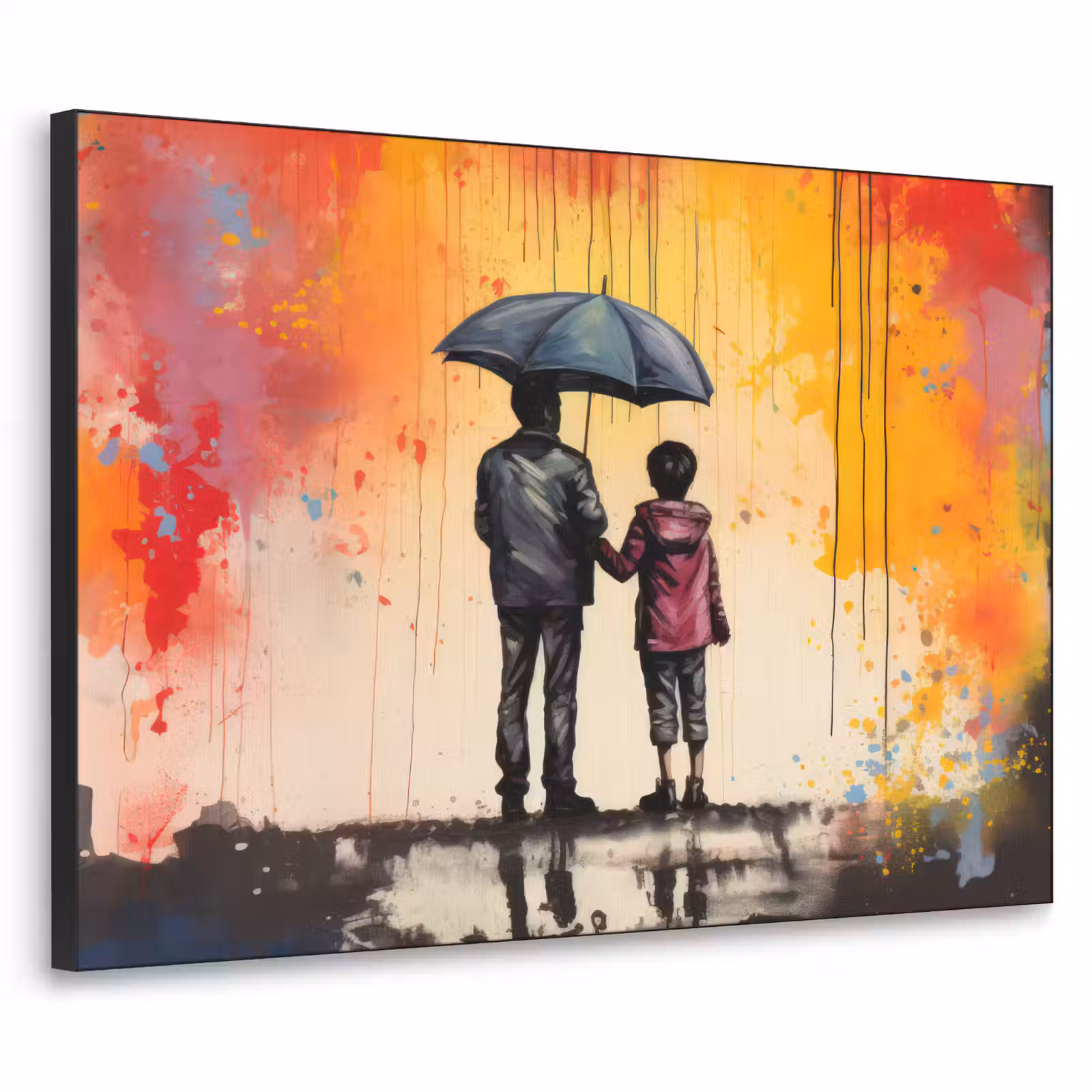 Art Frame - Graffiti - Paraplu - Mensen - Kleuren - Kunst — 1