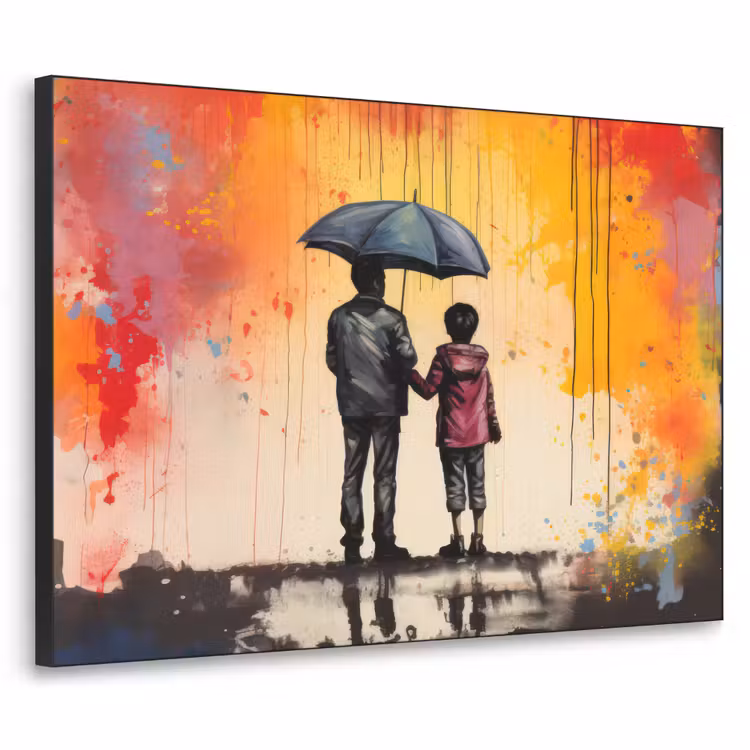 Art Frame - Graffiti - Paraplu - Mensen - Kleuren - Kunst — 1