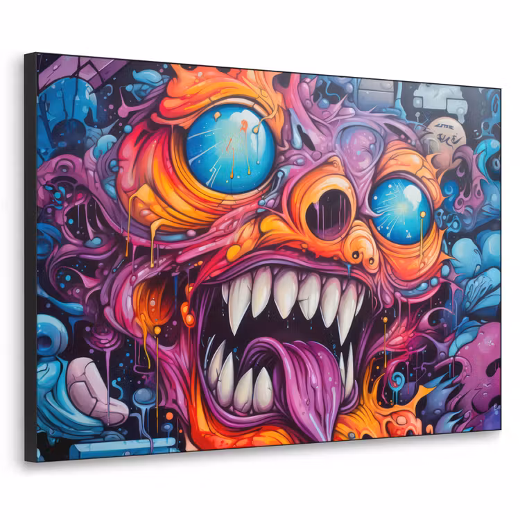 Art Frame - Monster - Graffiti - Kleuren - Oranje — 1