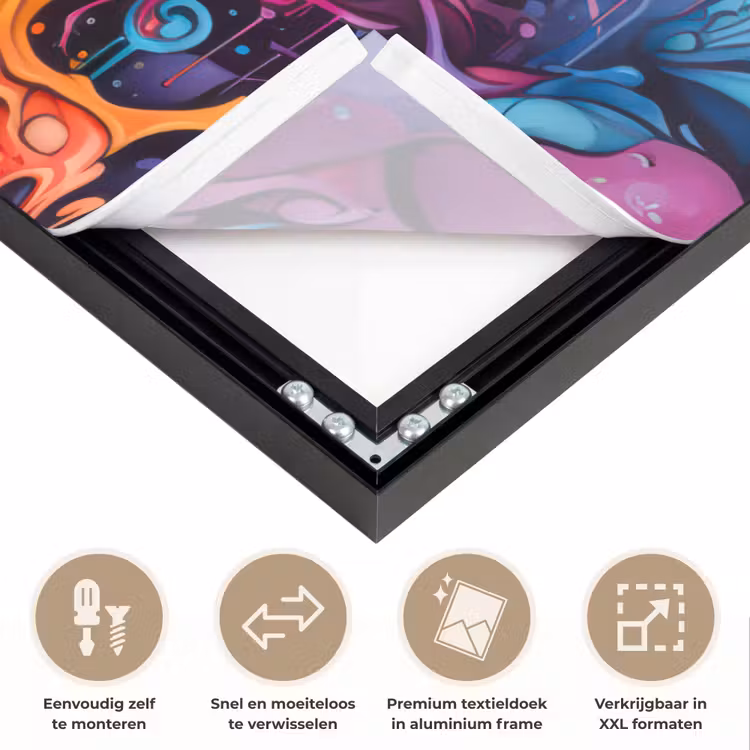 Art Frame - Monster - Graffiti - Kleuren - Oranje — 4