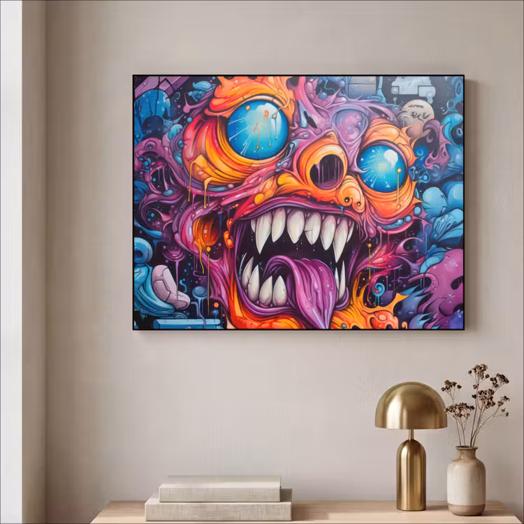Art Frame - Monster - Graffiti - Kleuren - Oranje — 5