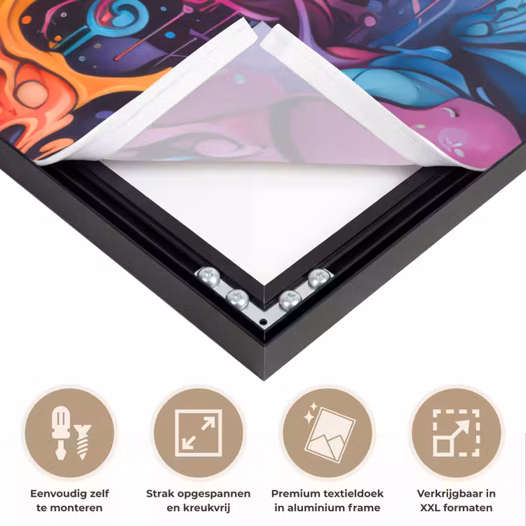 Art Frame - Monster - Graffiti - Kleuren - Oranje — 8
