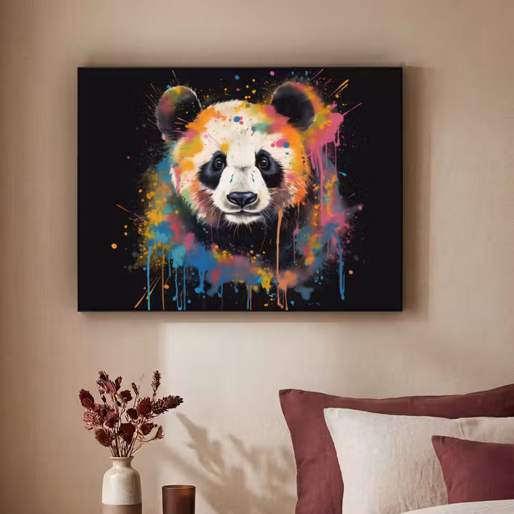 Art Frame - Panda - Graffiti - Dieren - Zwart - Kleuren — 3