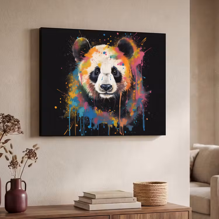 Art Frame - Panda - Graffiti - Dieren - Zwart - Kleuren — 7