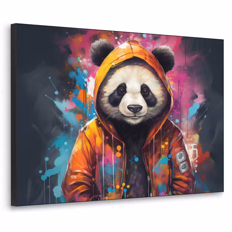 Art Frame - Panda - Jas - Graffiti - Oranje — 1