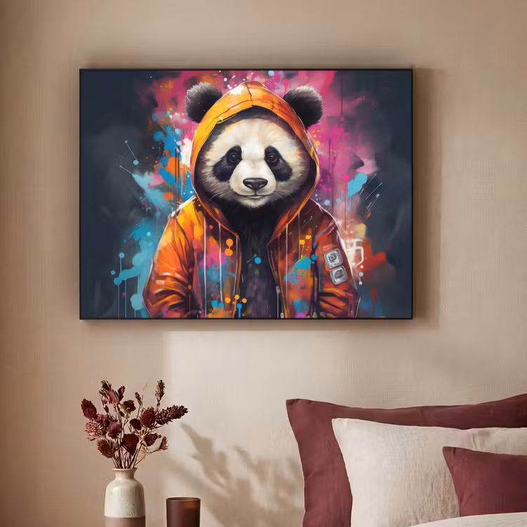 Art Frame - Panda - Jas - Graffiti - Oranje — 3