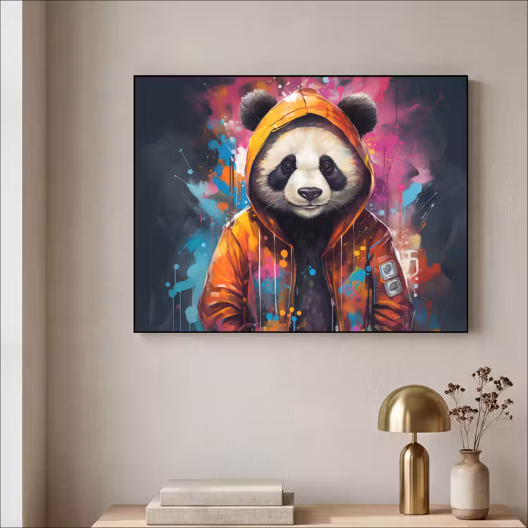Art Frame - Panda - Jas - Graffiti - Oranje — 5