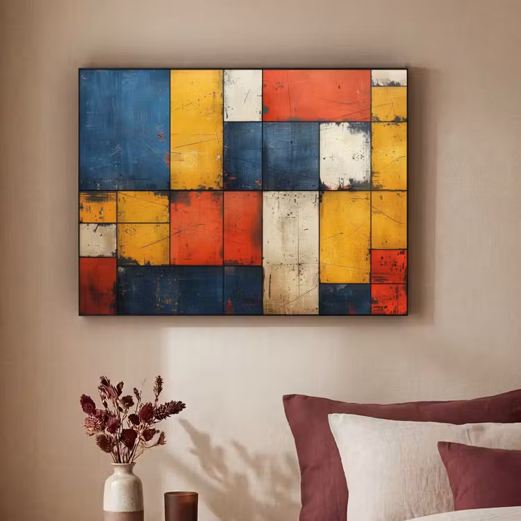 Art Frame - Mondriaan stijl - Kunst - Kleurrijk - Modern — 3