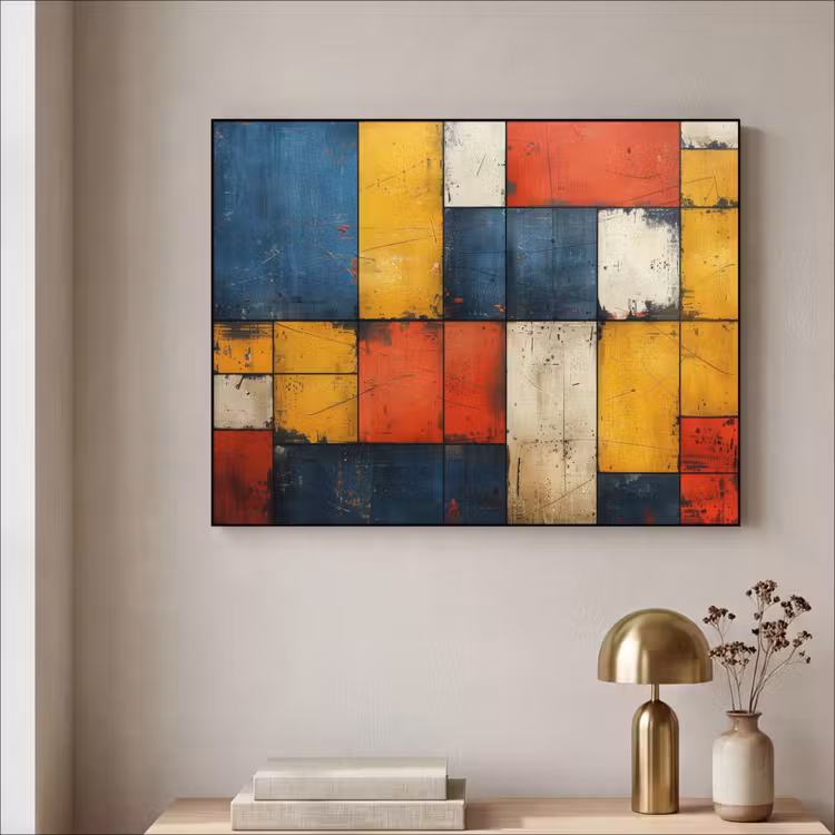 Art Frame - Mondriaan stijl - Kunst - Kleurrijk - Modern — 5