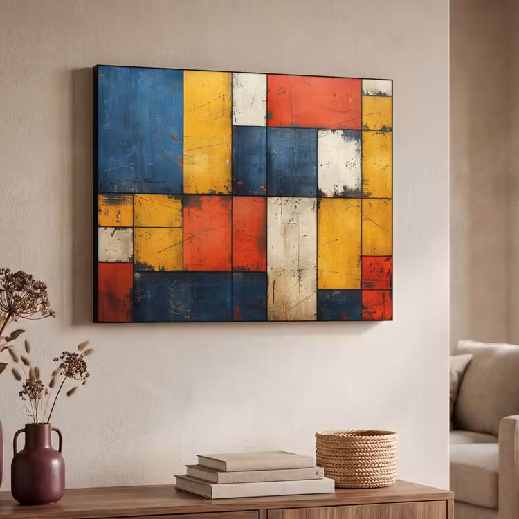 Art Frame - Mondriaan stijl - Kunst - Kleurrijk - Modern — 7