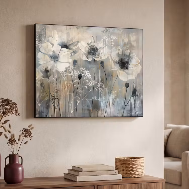 Art Frame - Bloemen - Planten - Grijs - Abstract — 7