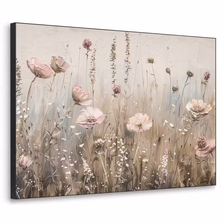 Art Frame - Bloemen - Roze - Modern - Beige — 1