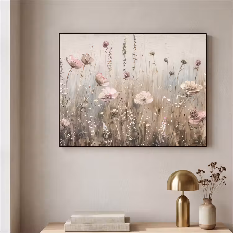 Art Frame - Bloemen - Roze - Modern - Beige — 5