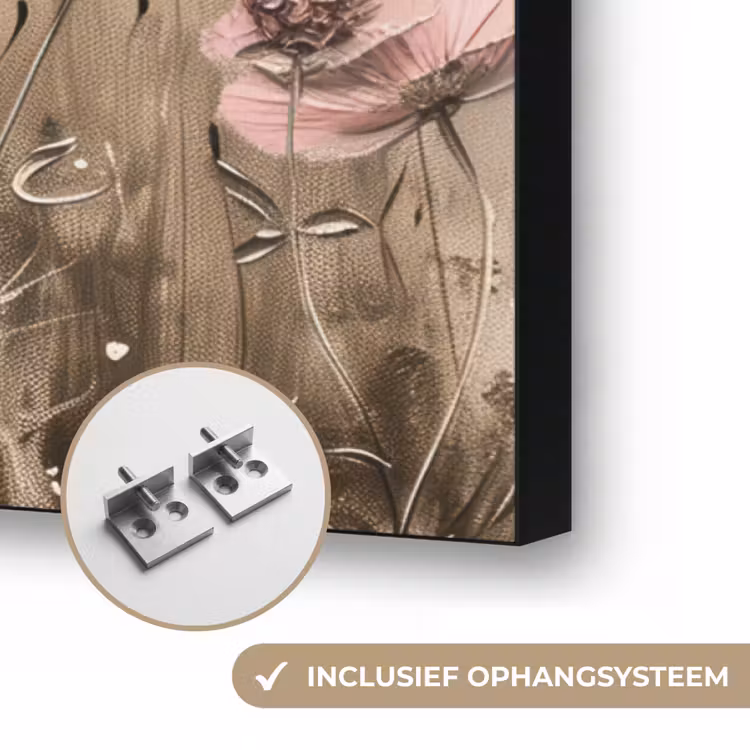 Art Frame - Bloemen - Roze - Modern - Beige — 6