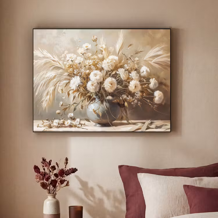 Art Frame - Bloemen - Vaas - Stilleven - Beige — 3