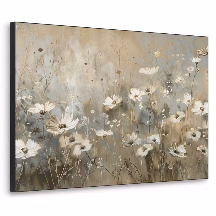 Art Frame - Bloemen - Wit - Natuur - Grijs - Modern — 1