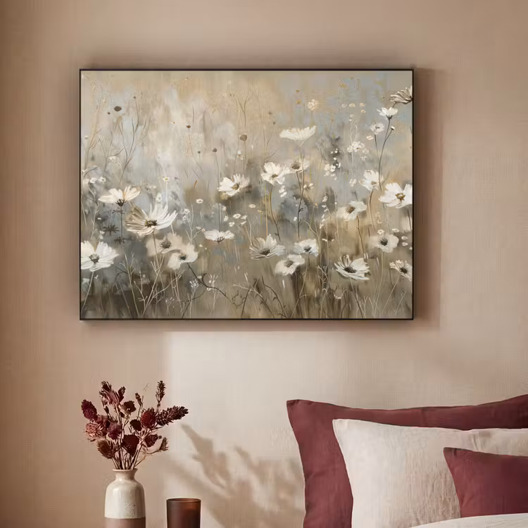 Art Frame - Bloemen - Wit - Natuur - Grijs - Modern — 3