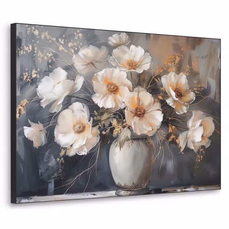 Art Frame - Bloemen - Wit - Vaas - Modern — 1
