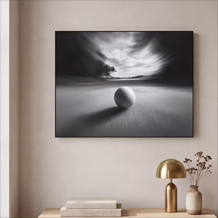 Art Frame - Golfbal - Wazig - Zwart — 5
