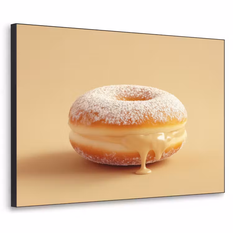 Art Frame - Donut - Romig - Poedersuiker - Beige — 1