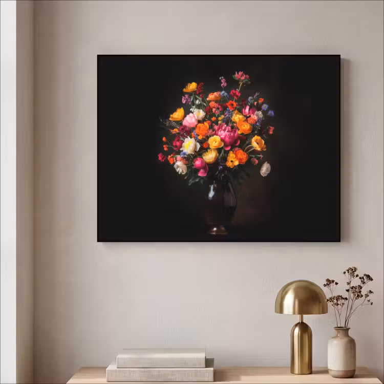 Art Frame - Kleurrijk - Boeket - Vaas - Donkerbruin — 5