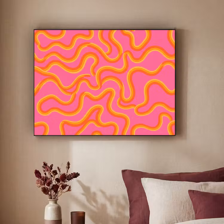 Art Frame - Abstract - Golvende lijnen - Modern - Kleurrijk — 3