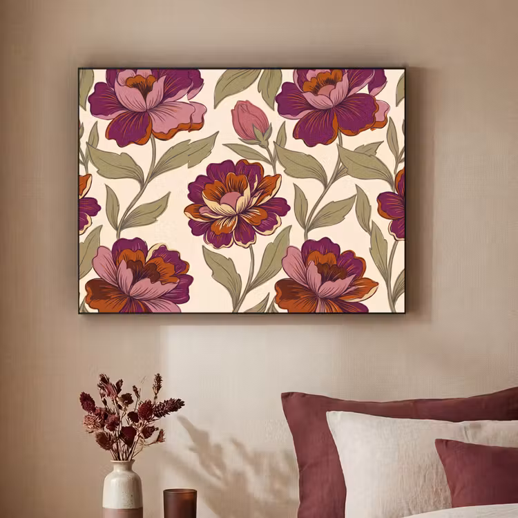 Art Frame - Bloemen - Patroon - Natuur - Modern - Paars — 3
