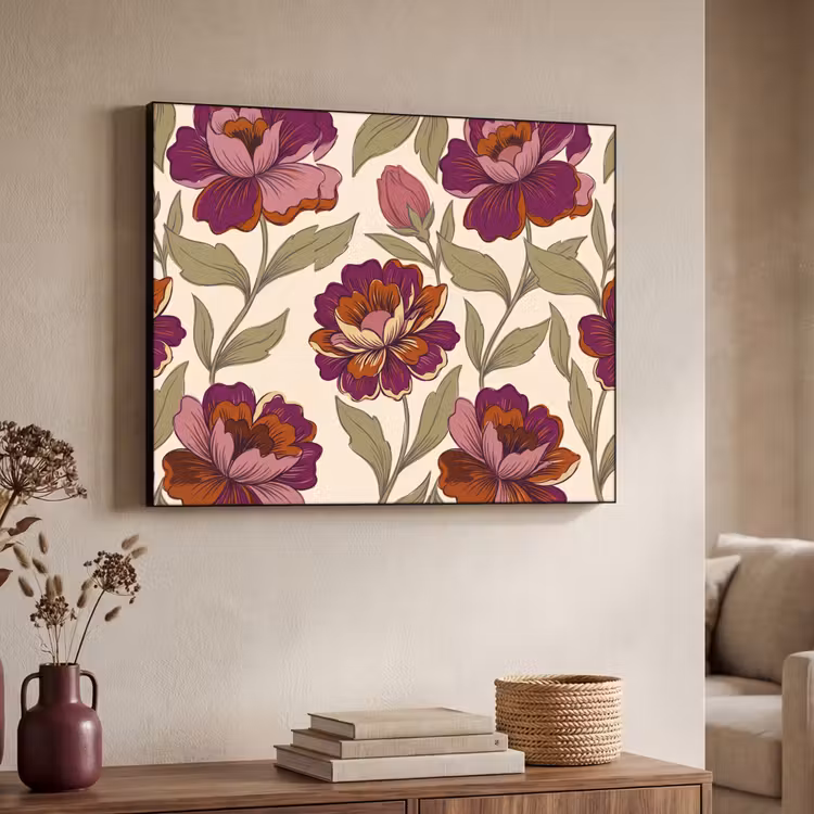 Art Frame - Bloemen - Patroon - Natuur - Modern - Paars — 7