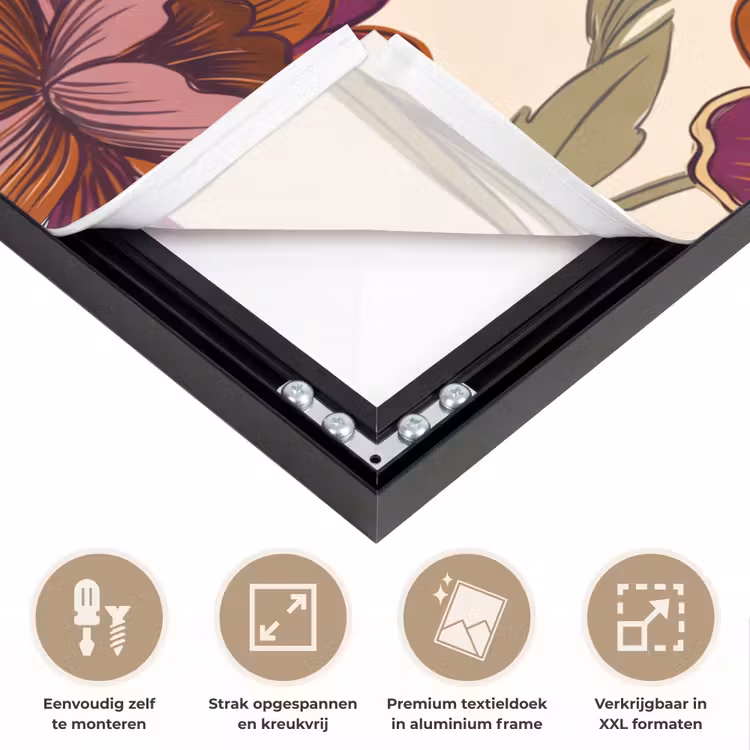 Art Frame - Bloemen - Patroon - Natuur - Modern - Paars — 8