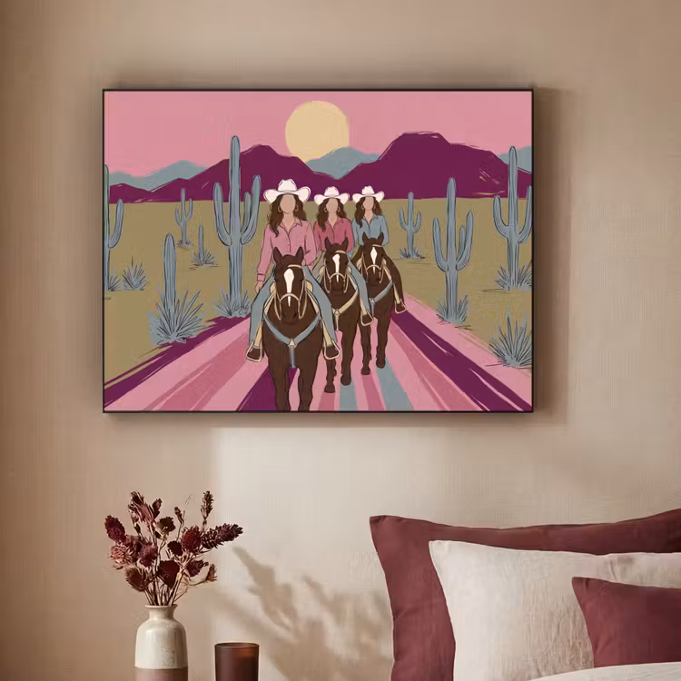 Art Frame - Mensen - Paard - Woestijn - Abstract - Roze — 3