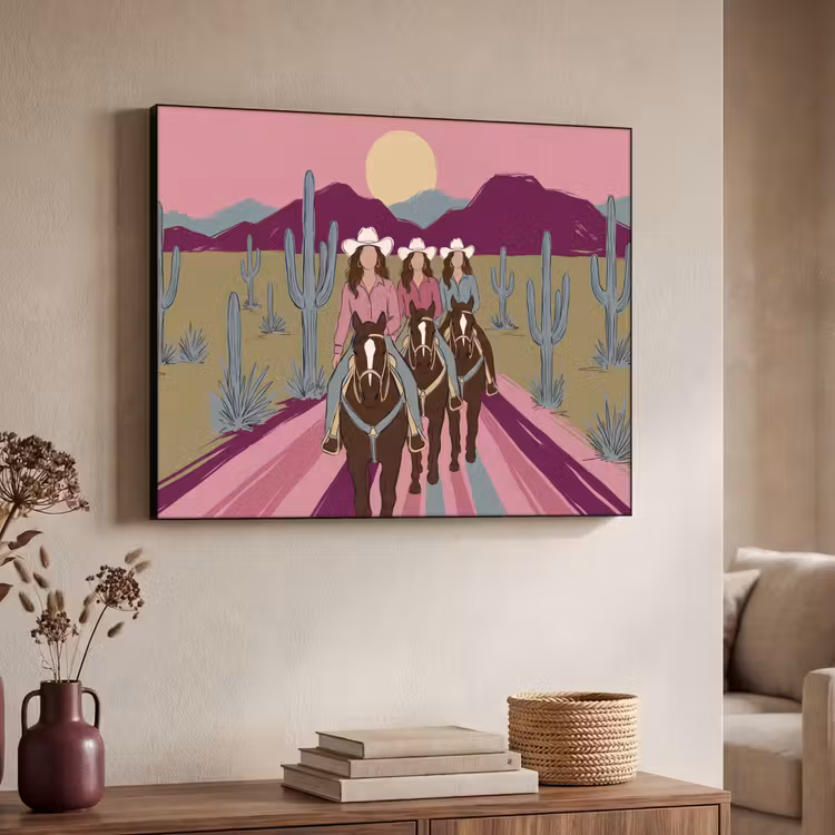 Art Frame - Mensen - Paard - Woestijn - Abstract - Roze — 7
