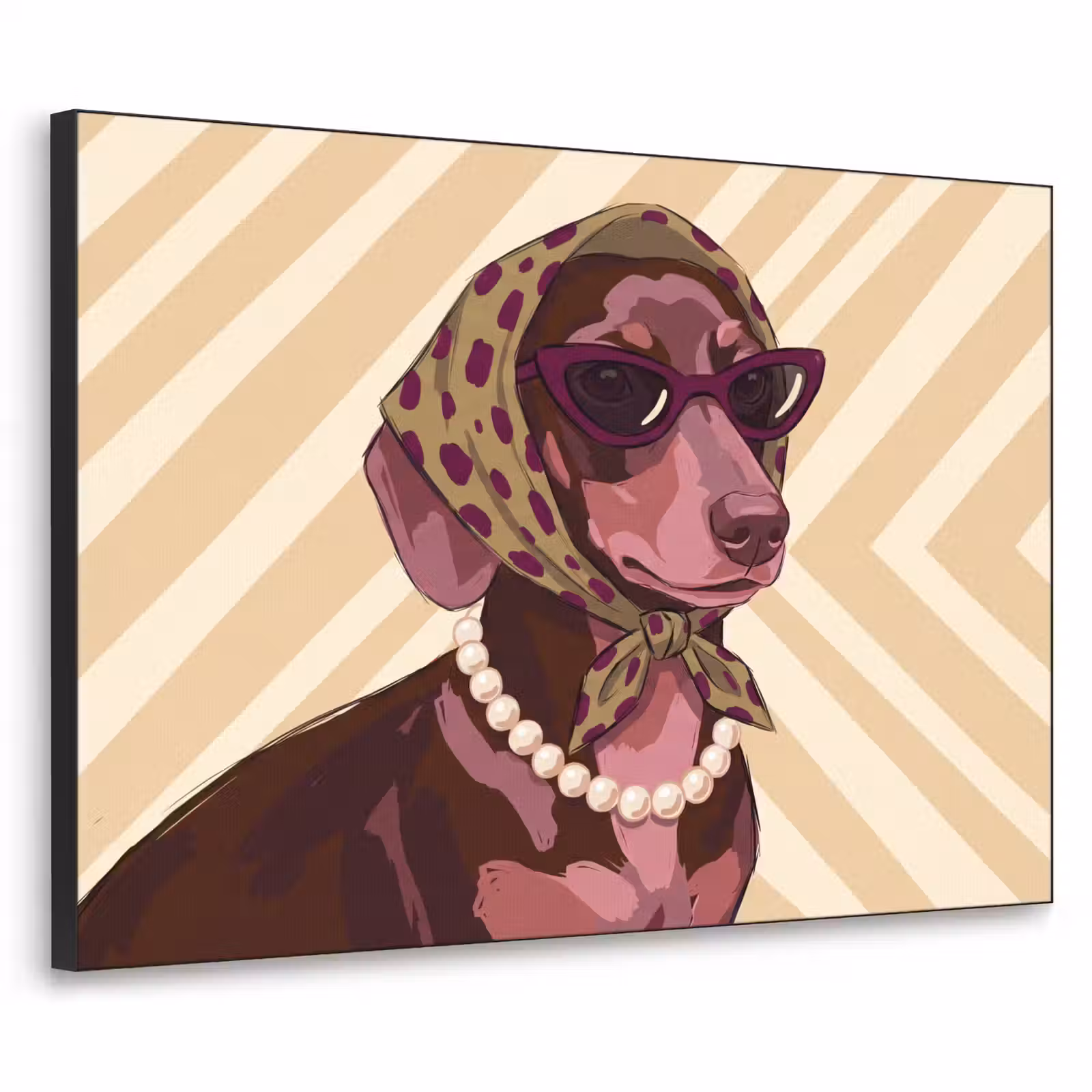 Art Frame - Hond - Zonnebril - Hoofddoek - Dieren - Modern — 1