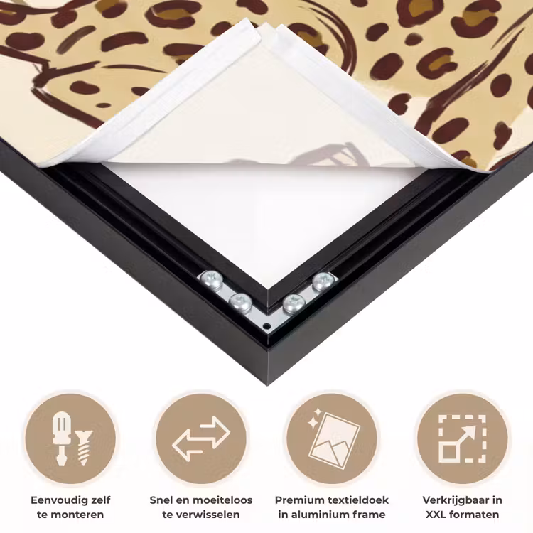 Art Frame - Dieren - Kat - Jungle - Illustratie - Beige — 4