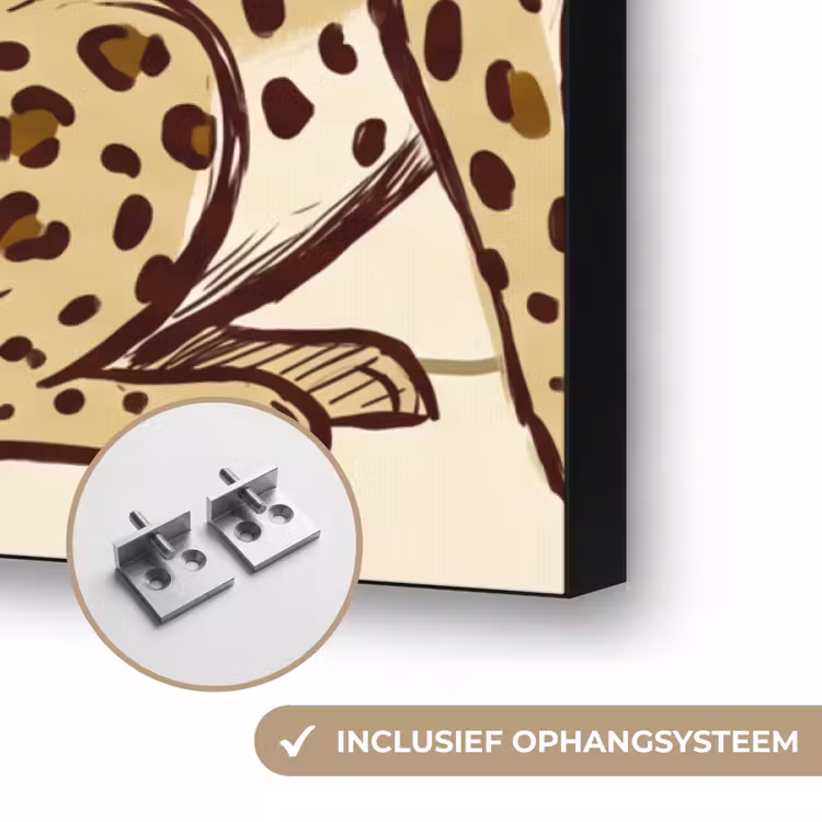 Art Frame - Dieren - Kat - Jungle - Illustratie - Beige — 6