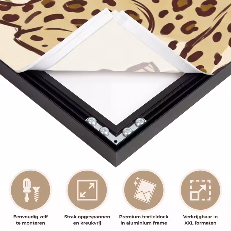 Art Frame - Dieren - Kat - Jungle - Illustratie - Beige — 8