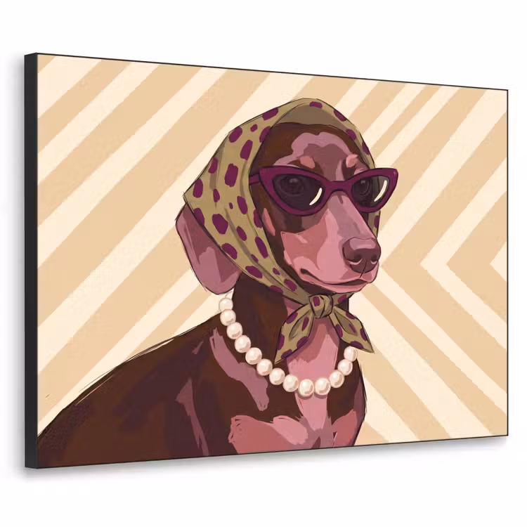 Art Frame - Hond - Zonnebril - Hoofddoek - Dieren - Modern — 1