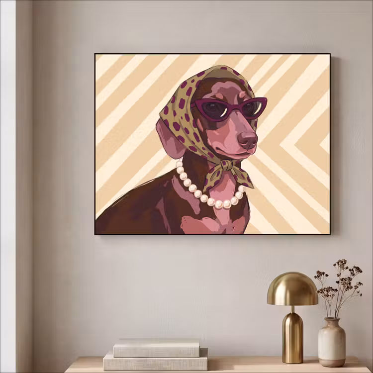 Art Frame - Hond - Zonnebril - Hoofddoek - Dieren - Modern — 5