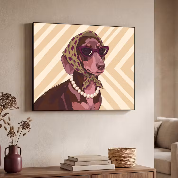Art Frame - Hond - Zonnebril - Hoofddoek - Dieren - Modern — 7