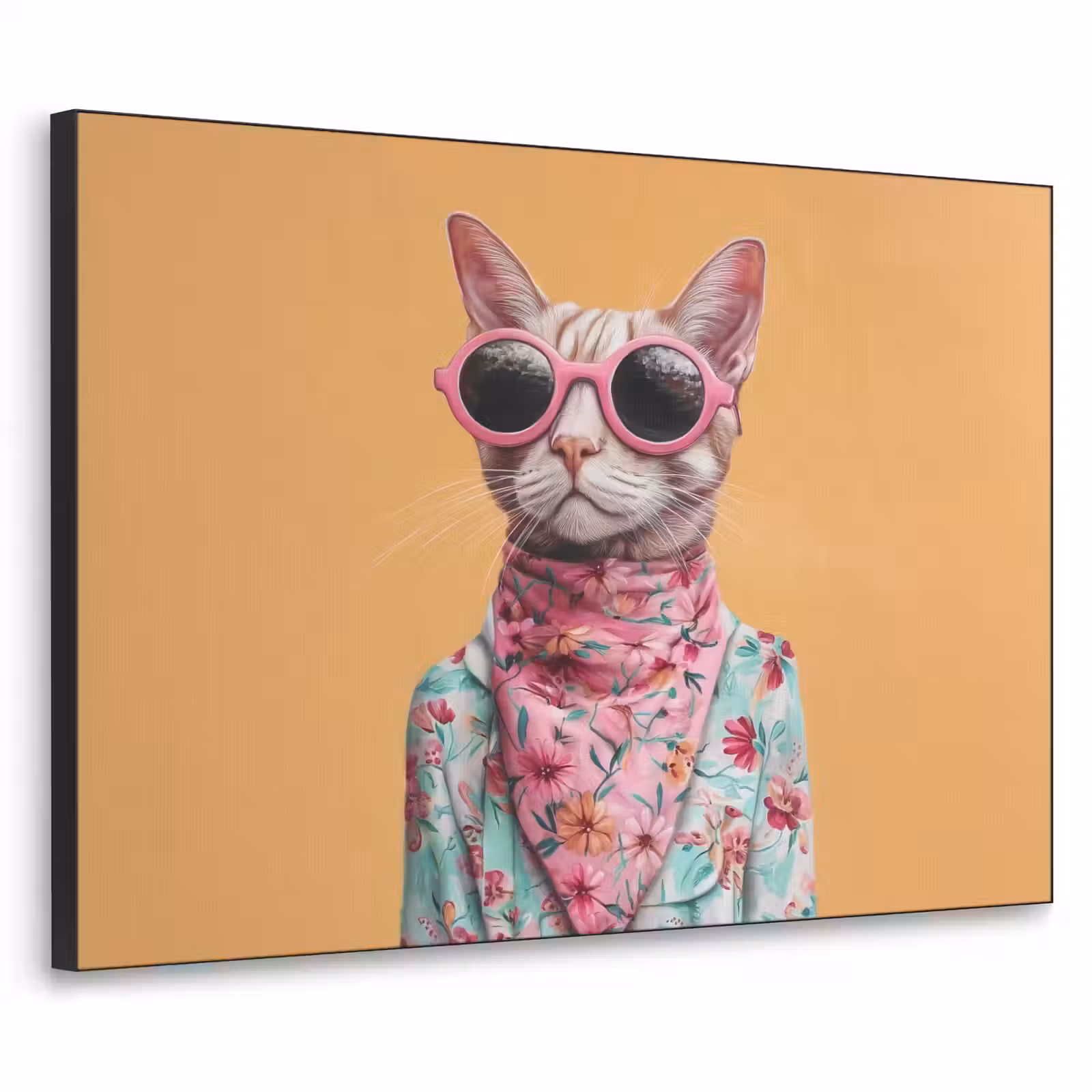 Art Frame - Zonnebril - Kat - Sjaal - Bloemen — 1