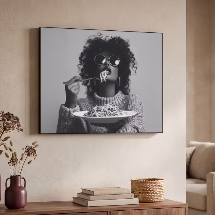 Art Frame - Vrouw - Pasta - Zwart - Wit — 7