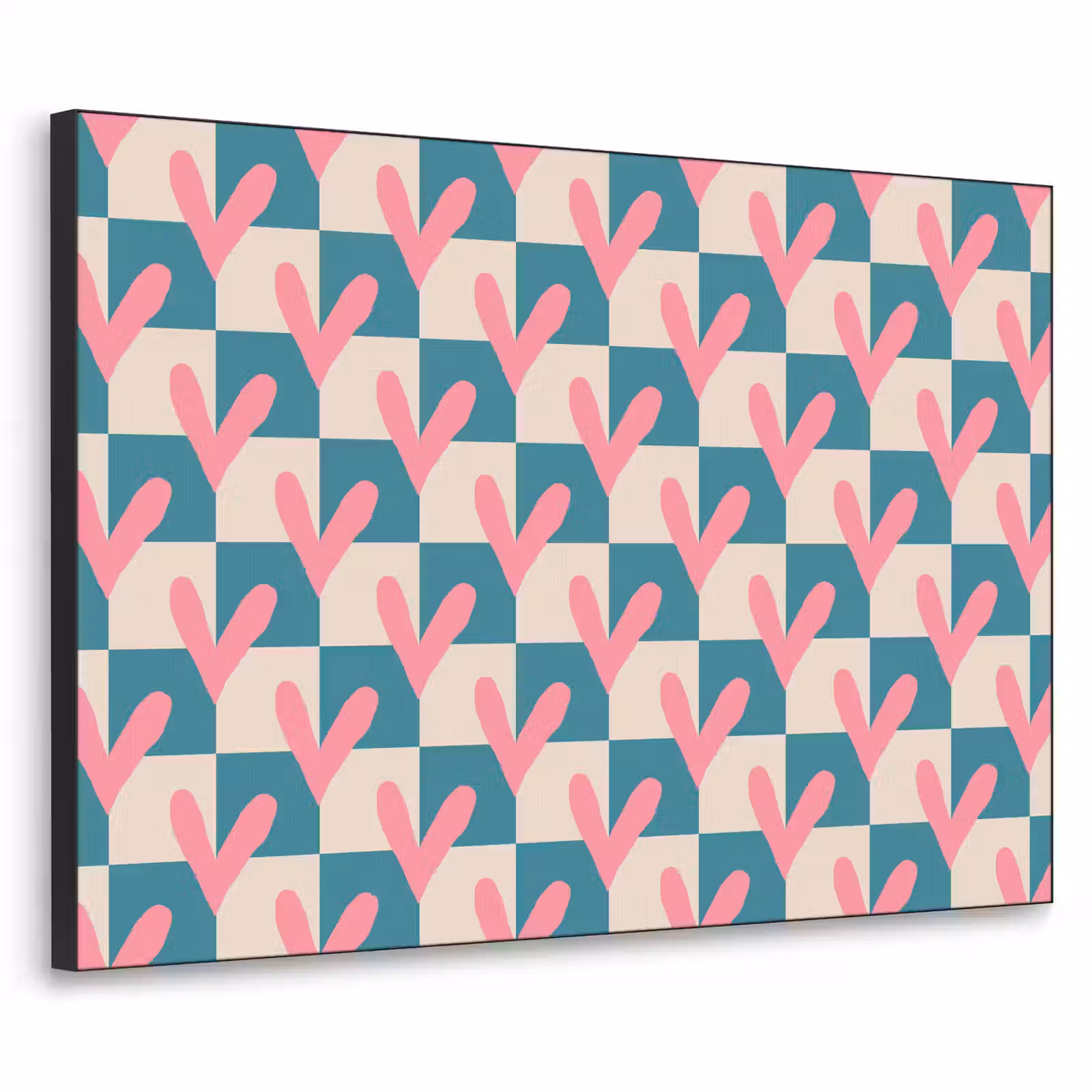 Art Frame - Vlakken - Hartjes - Patroon - Retro — 1