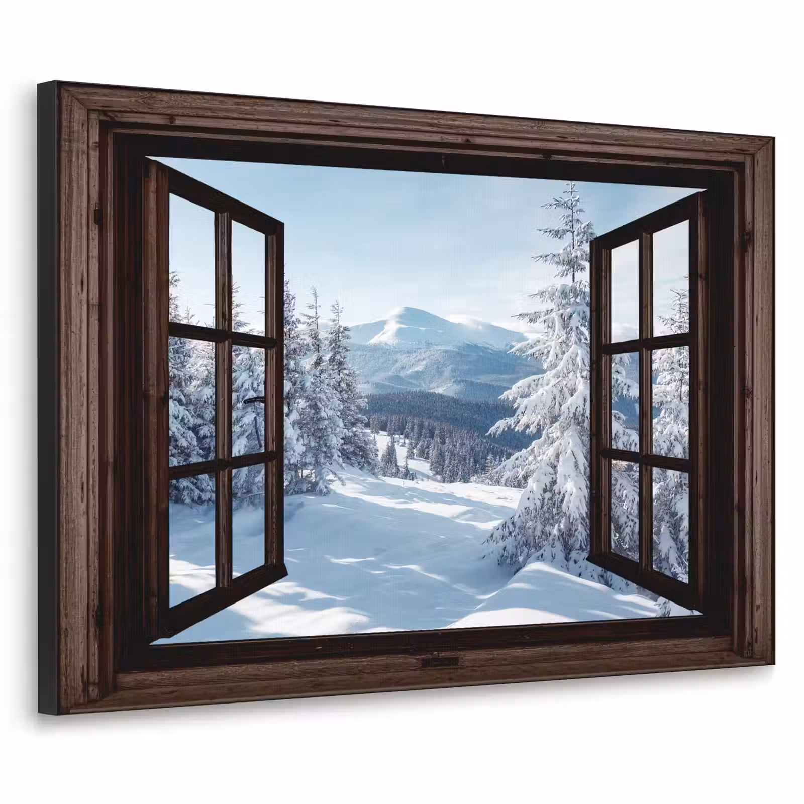 Art Frame - Winter - Landschap - Natuur - Berg - Bomen - Doorkijk - Uitzicht — 1