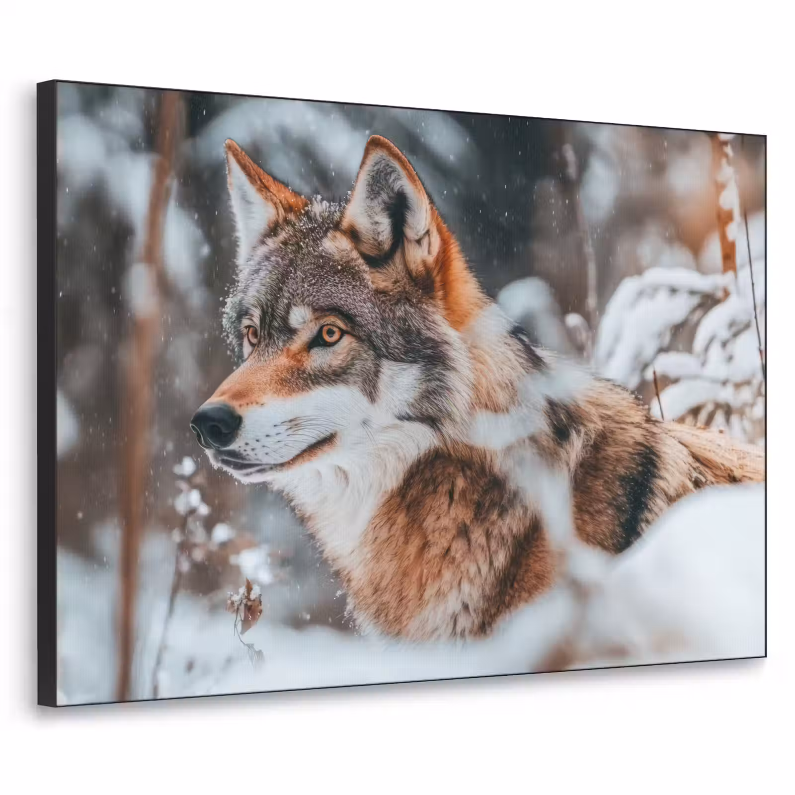 Art Frame - Wolf - Sneeuw - Winter - Dieren - Natuur - Sneeuw — 1