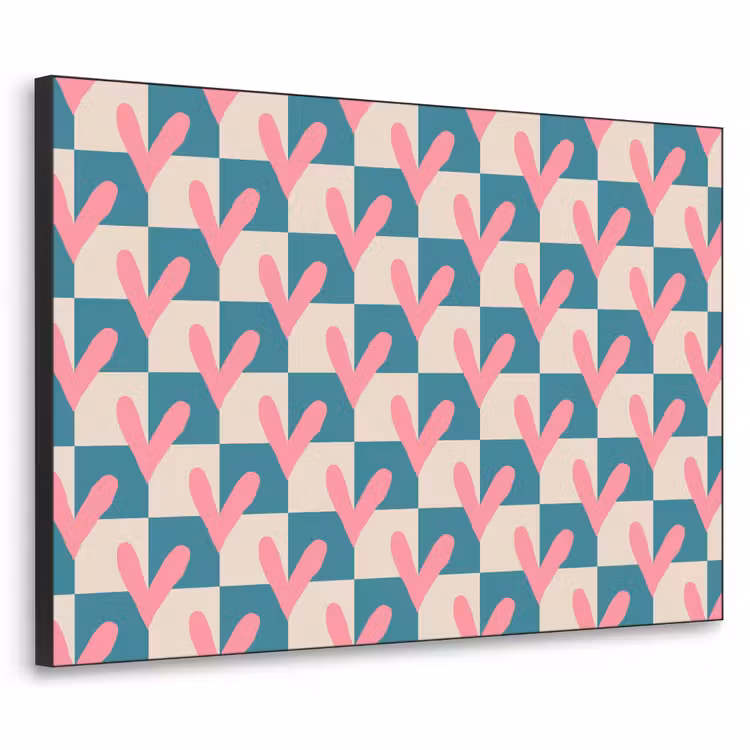 Art Frame - Vlakken - Hartjes - Patroon - Retro — 1