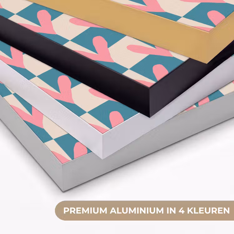 Art Frame - Vlakken - Hartjes - Patroon - Retro — 2