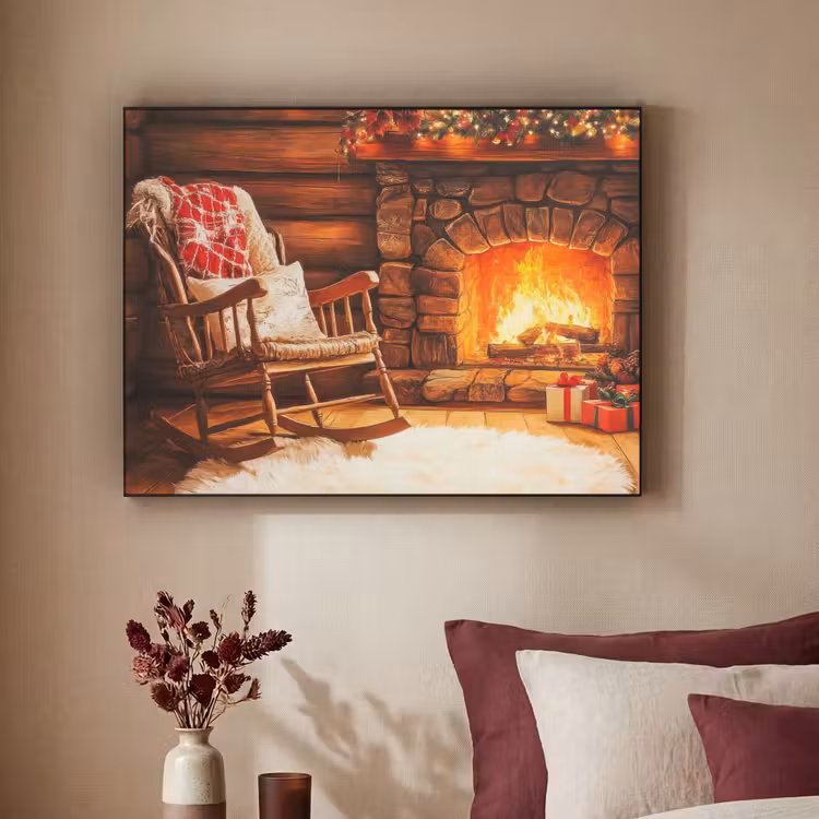Art Frame - Winter - Kerst - Huis - Openhaard — 3