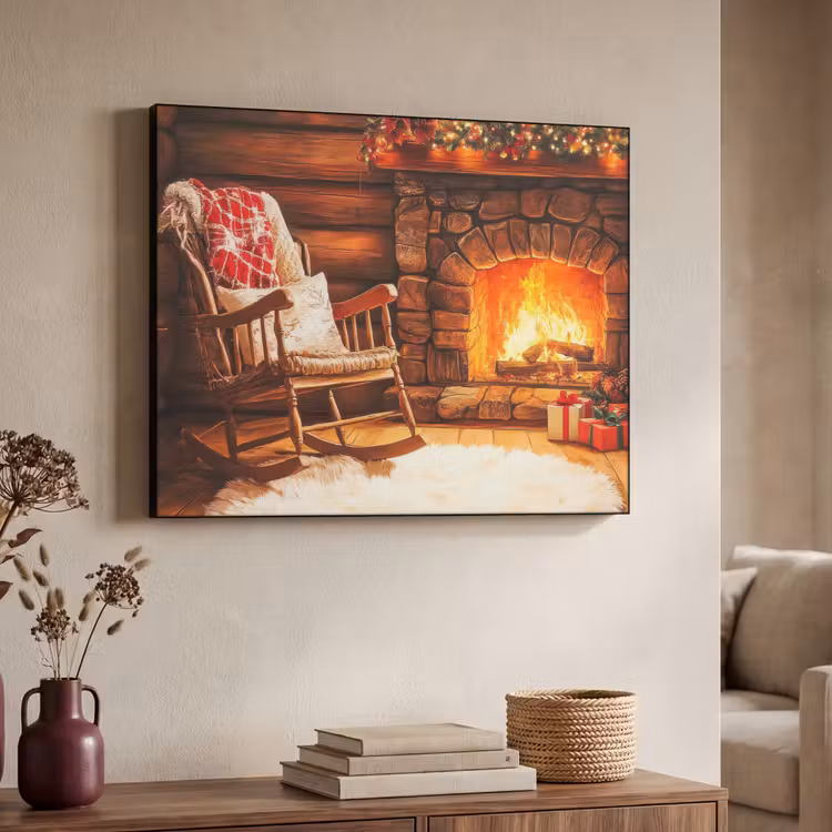 Art Frame - Winter - Kerst - Huis - Openhaard — 7